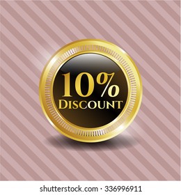 10 % Rabatt auf glänzendes Emblem