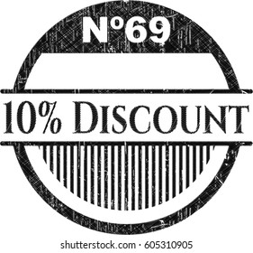 10% Discount written on a blackboard
