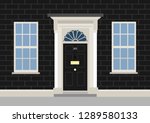 10 Downing street - residential building for Prime minister of United Kingdom of Great Britain - house for political leader in UK. Vector illustration