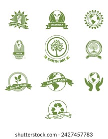 10 Earth Day Vectors Of Ecology And Environmental Protection Green Icons