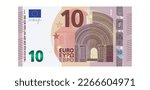 10 euro banknote - europen bill cash money isolated on white background - ten euro