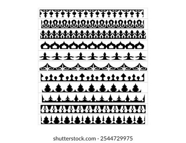 10 frame border design in black and white