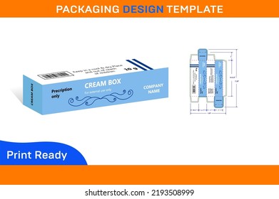 10 g CREAM BOX PACKAGING DESIGN TEMPLATE