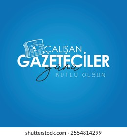 10 Ocak:Çalışan Gazeteciler Günü Tasarımı. translate: January 10: Working Journalists Day