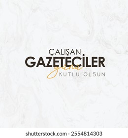 10 Ocak:Çalışan Gazeteciler Günü Tasarımı. translate: January 10: Working Journalists Day