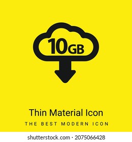 10 Gb Download Minimal Bright Yellow Material Icon