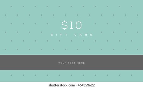 $10 gift card. 10 dollar gift concept. Good for coupon, vouchers, discount cards