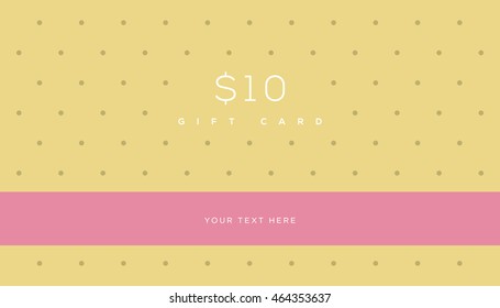 $10 gift card. 10 dollar gift concept. Good for coupon, vouchers, discount cards