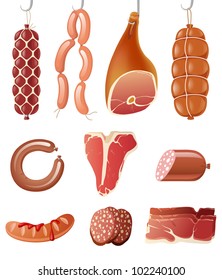 10 highly detailed meat icons