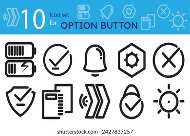 10 Icon set for option button