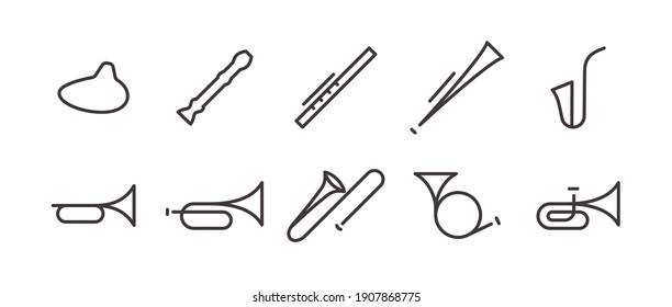 10 Icon-Set (Windinstrument)