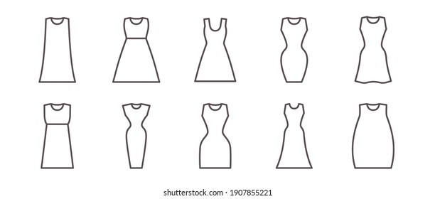 10 icon set (women's clothing)