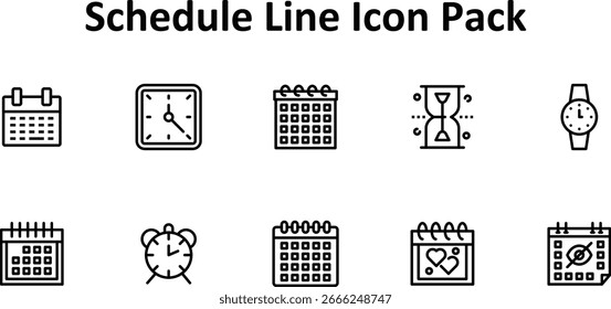 10 Iconos - Programar en estilo de línea fina