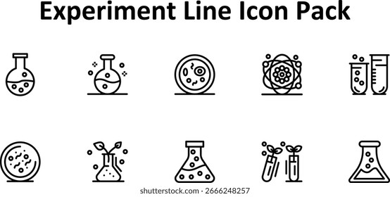 10 Icons in dünner Linie - Experiment Theme