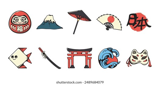 10 Japanese Illustration Set Collection