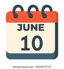 10 june calendar vector on white background
Vector calendar with date - Powered by Shutterstock - Get 15% off with code: PIKWIZARD15