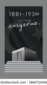 10 kasim commemorative date November 10 death day Mustafa Kemal Ataturk , first president of Turkish Republic. translation Turkish. November 10, respect and remember.