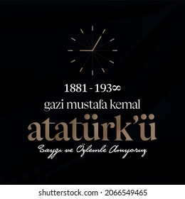 10 kasim fecha conmemorativa 10 de noviembre Día de la Muerte Mustafa Kemal Ataturk , primer presidente de la República Turca.