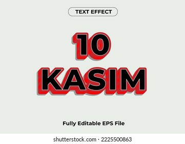 Design-Vorlage für 10 Kasim-Texteffekt