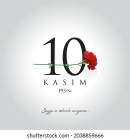 10 kasim vector illustration. (10 November, Mustafa Kemal Ataturk Death Day anniversary.)