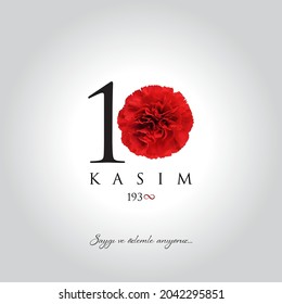 10 kasim vector illustration. (10 November, Mustafa Kemal Ataturk Death Day anniversary.)