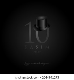 10 kasim vector illustration. (10 November, Mustafa Kemal Ataturk Death Day anniversary.)