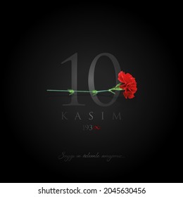 10 kasim vector illustration. (10 November, Mustafa Kemal Ataturk Death Day anniversary.)