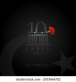 10 kasim vector illustration. (10 November, Mustafa Kemal Ataturk Death Day anniversary.)