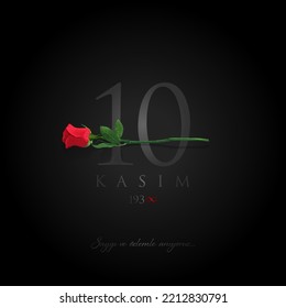 10 kasim vector illustration. (10 November, Mustafa Kemal Ataturk Death Day anniversary.)