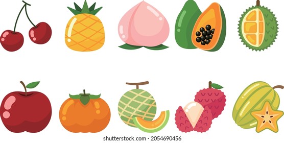 10 kinds of cartoon-shaped fruits