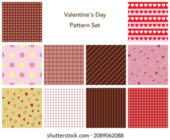10 kinds of pattern set for Valentine's Day.