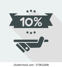 10% Label icon