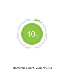 10% Loading. 10% circle diagrams Infographics vector, 10 Percentage ready to use for web design ux-ui.