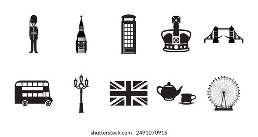 10 Vector de Londres Set Colección