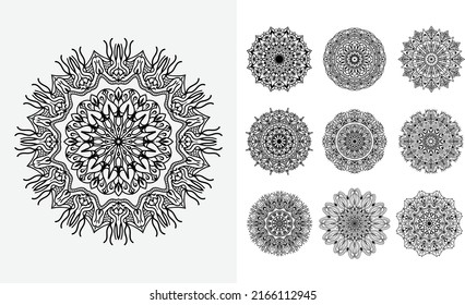 10 Luxury Mandala Background Design bundle