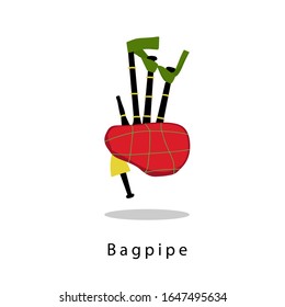 10 march International bagpipe day cartoon hand drawn style flat vector design illustrations. Concept of bagpipe icon and symbol.