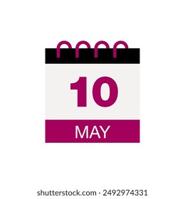 10 may calendar date icon vector eps