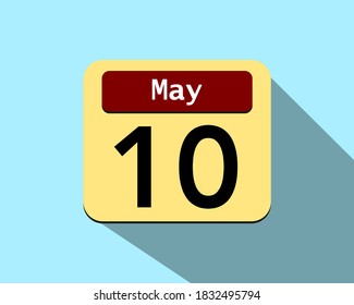 10 May - Vector art of an icon of a calendar