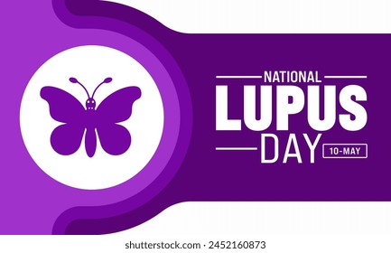 10 may World Lupus Day background template. Holiday concept. use to background, banner, placard, card, and poster design template with text inscription and standard color. vector illustration.