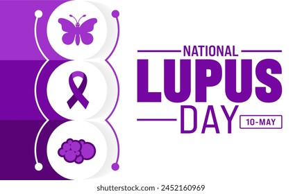 10 may World Lupus Day background template. Holiday concept. use to background, banner, placard, card, and poster design template with text inscription and standard color. vector illustration.