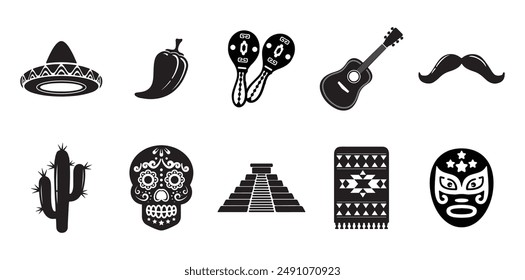 10 Mexican Vector Set Collection