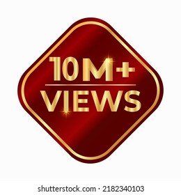 10 Million Plus Views Vector Design