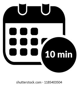 10 min and calender icon