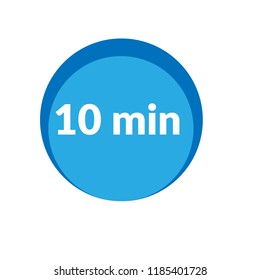 10 min icon. vector illustration