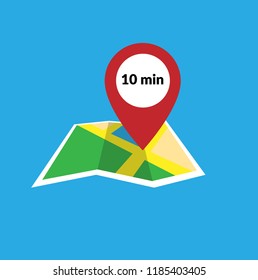 10 min and map pointer