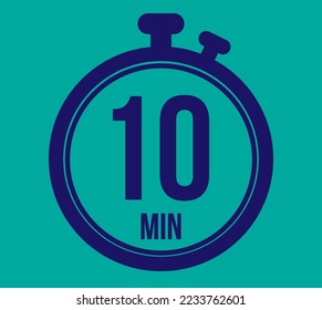 10 minutes. Stopwatch vector icon. Vector with schedule timer for appointments and tasks