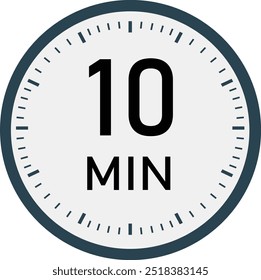 10 minutos temporizador azul design vetor eps 10	
