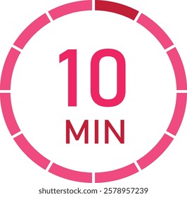 10 minutes timer red design vector eps 10