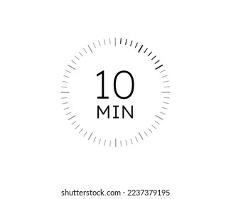 10 minutes timers Clocks, Timer 10 min icon vector