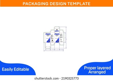 10 ml Eye Drops Box Packaging Design Template